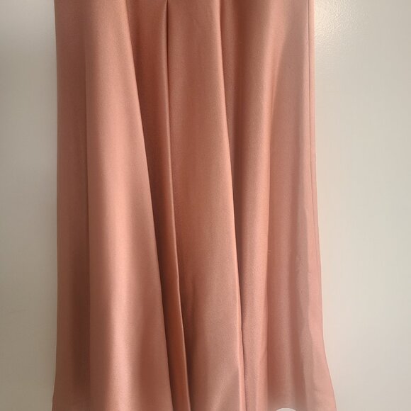 ALICE + OLIVIA Julietta V-Neck Blush Pink Slip Maxi Dress Burnt Rose Pink Size 0 - Picture 8 of 8